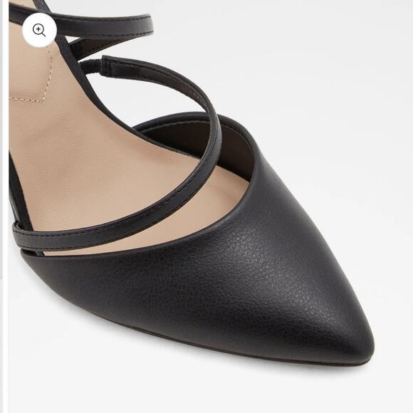 Aldo Black Strappy Shoes Heels Sandals Size 7 Torga EUC Women's Closed Toe - Picture 5 of 16